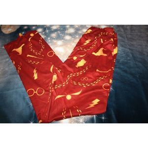 Fabulegs Women Small Wizard House Gryffindor Harry Potter Gold Quidditch Legging